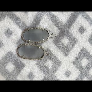 Kendra Scott silver and grey Danielle earrings